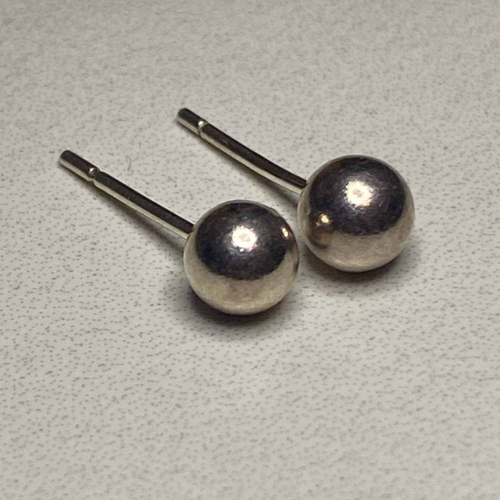 Sterling Silver Ball Stud Earrings 925